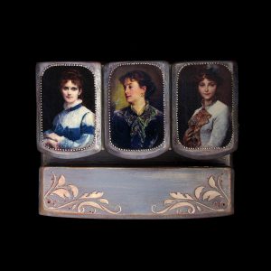 Original wooden jewelry box in handmade, OOAK, Old Manor, Jewelry casket