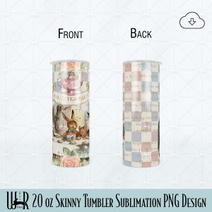 Vintage Alice in Wonderland Tumbler Sublimation PNG Design