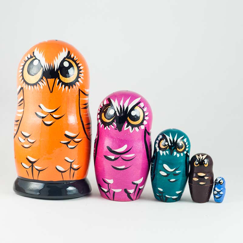 owl russian nesting dolls