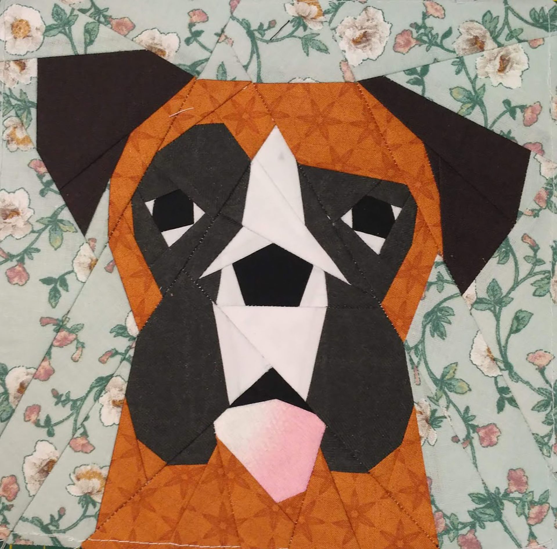 Boxer dog Quilt Block PDF Pattern # 2 (fullface) 7 Boxer dog Quilt Block PDF Pattern # 2 (fullface) - Image 7