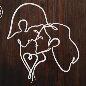 Laser Cut Metal Art – COUPLE One Line