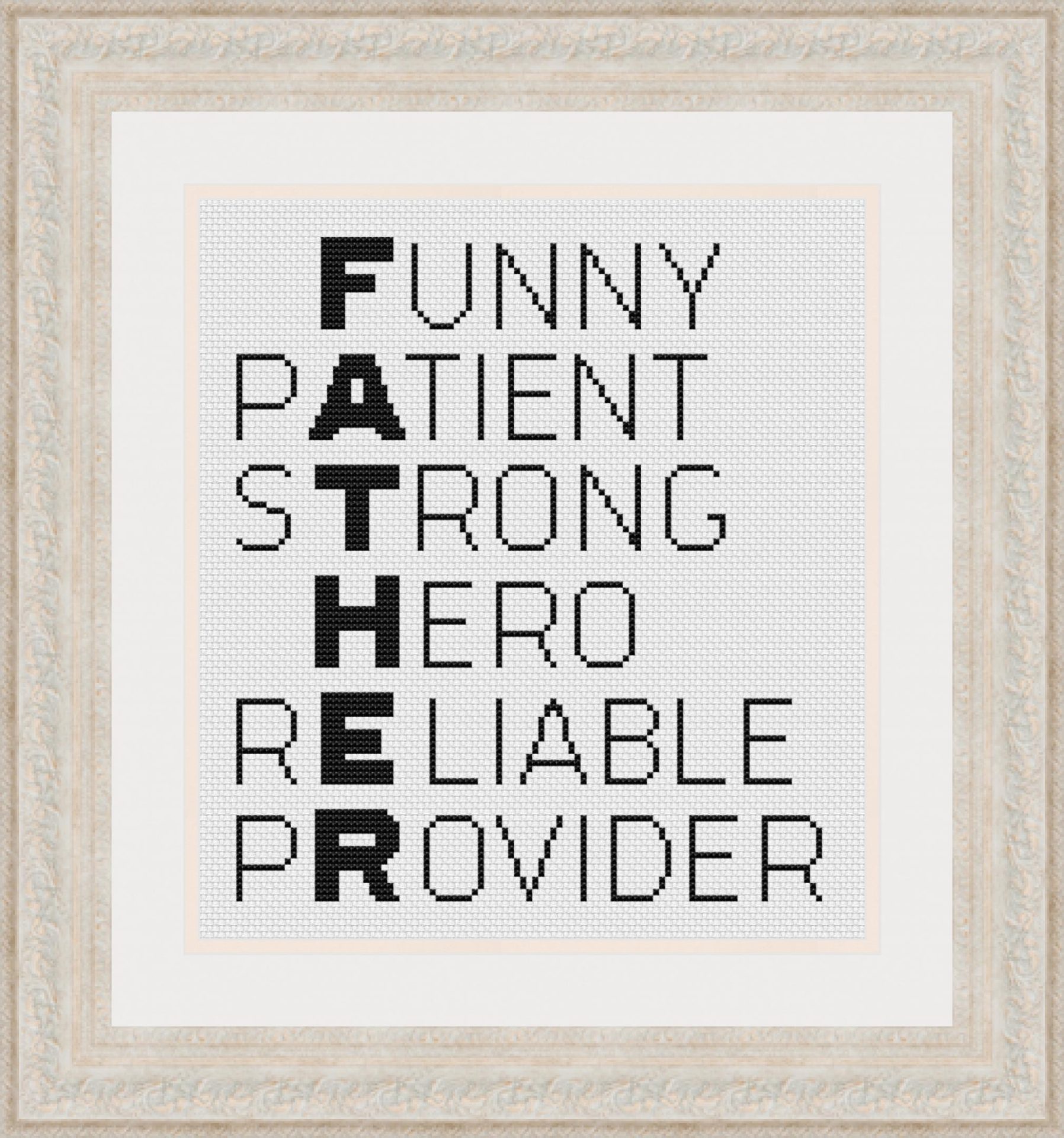 Father Cross Stitch pattern PDF, Father’s Day XStitch design 2 Father’s Day Cross Stitch pattern