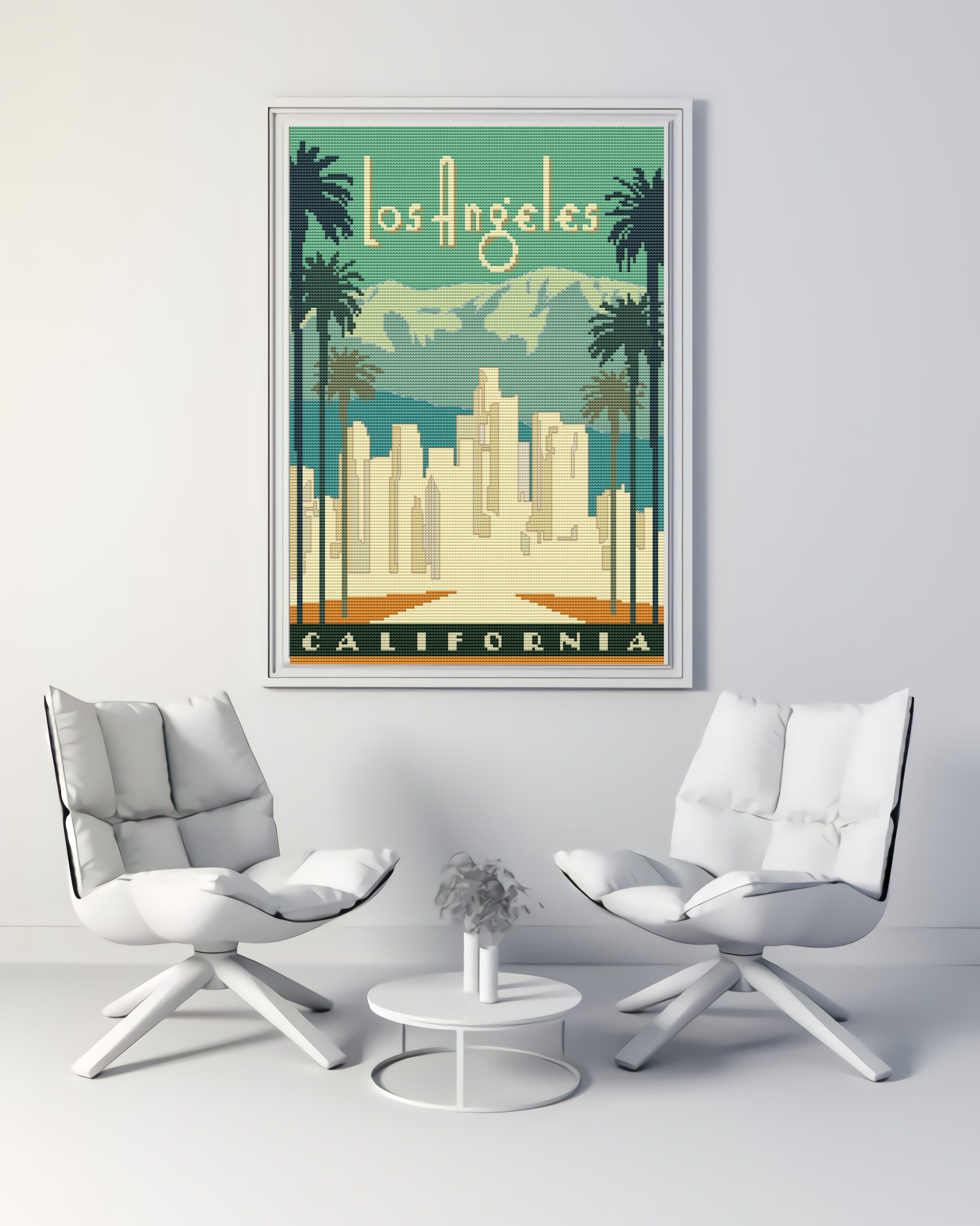 Cross-stitch pattern Los Angeles. Beautiful pattern. This PDF file is available for instant download. Manufactured in 2022 3 Cross-stitch pattern Los Angeles. Beautiful pattern. This PDF file is available for instant download. Manufactured in 2022 - Image 3