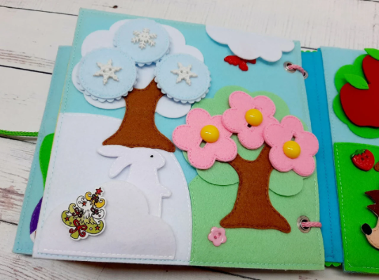 Quiet Book PDF Pattern, DIY felt book Crealandia