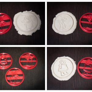 Muriel Bagge, Eustace Bagge and dog Courage Cookie Cutters