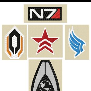 Mass Effect Machine Embroidery DIGITAL Designs Pack