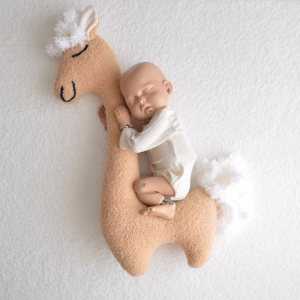 Newborn llama posing pillow photo prop. Newborn posing toy