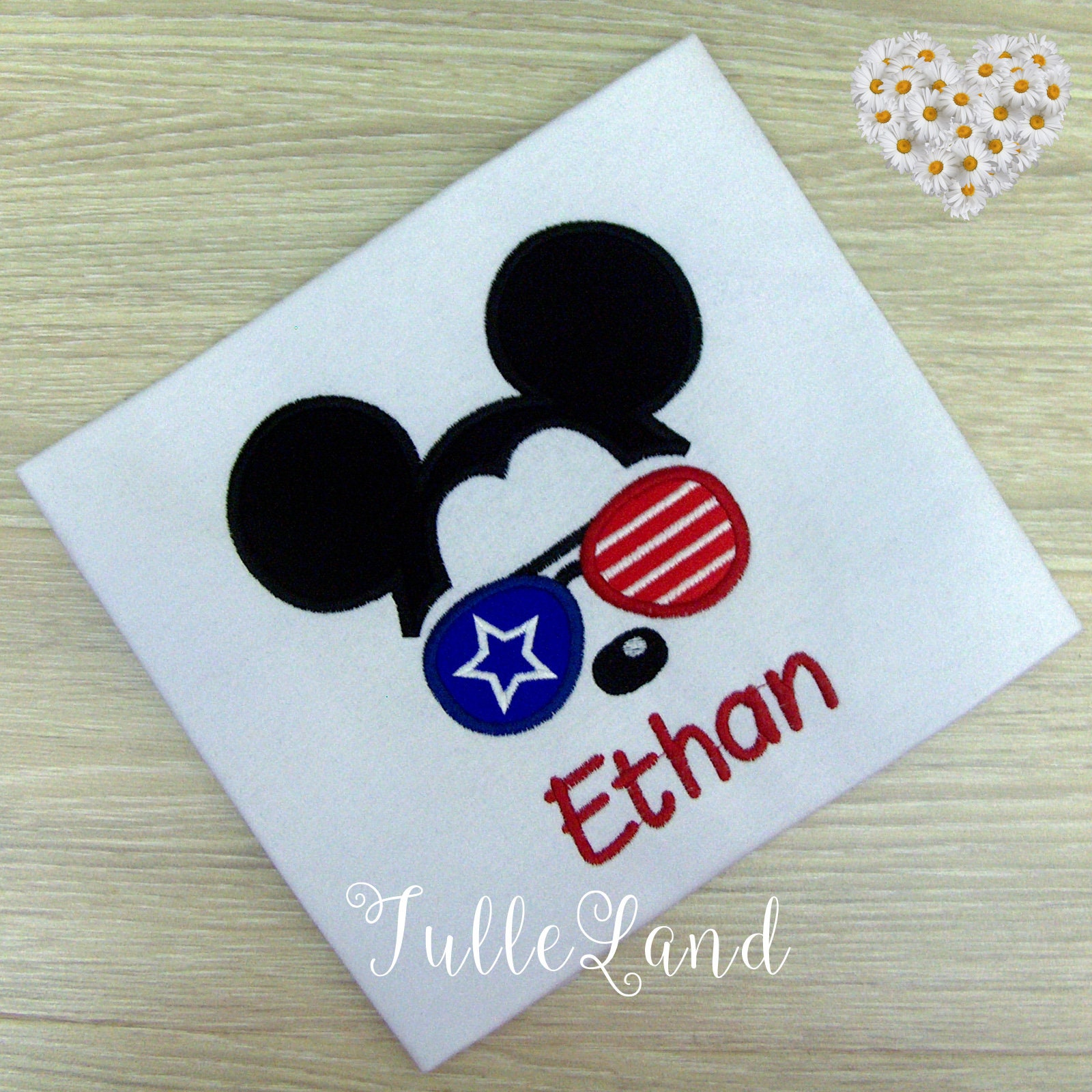 Mouse 4th of july with glasses Machine embroidery design 4 Mouse 4th of july with glasses Machine embroidery design - Image 4