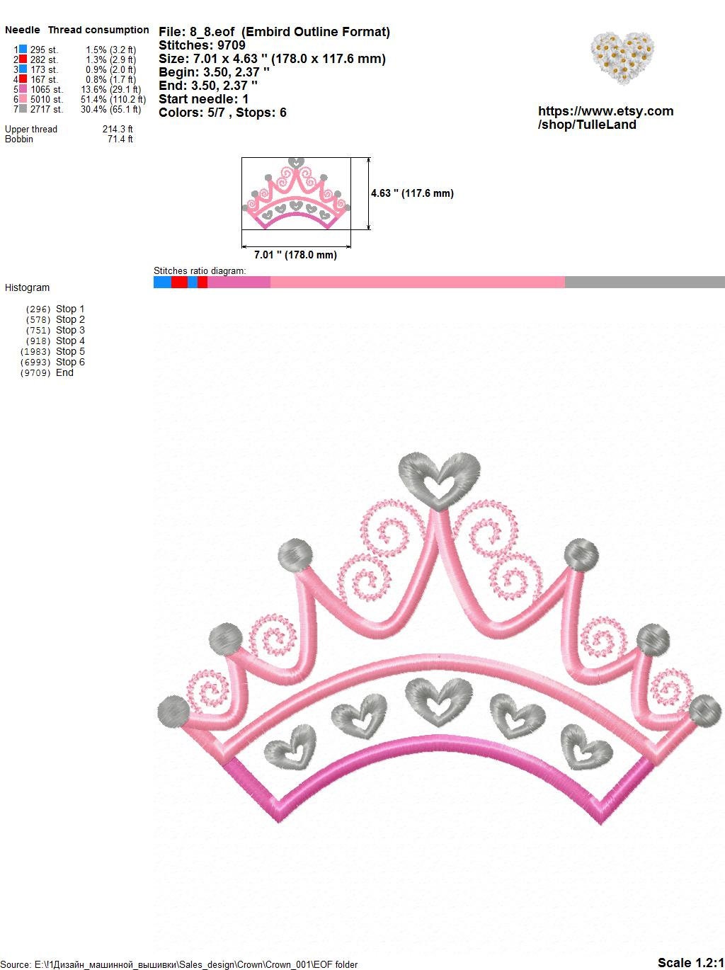 Disegni di ricamo corona Principessa corona ricamo disegno