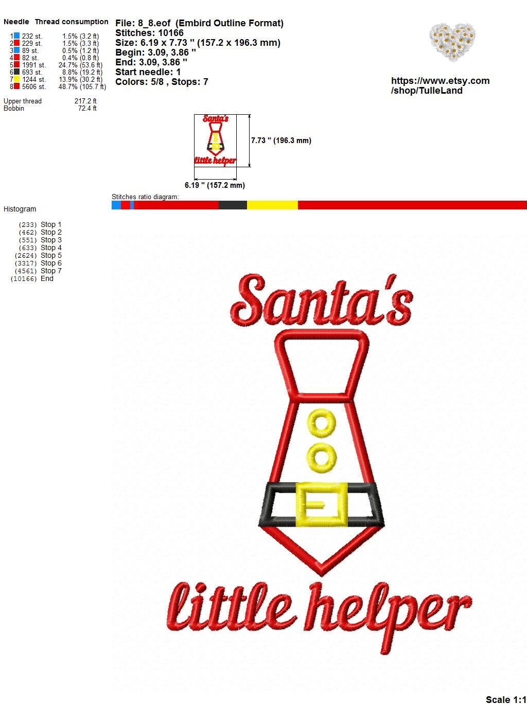 Santas helper Machine embroidery design 9 Santas helper Machine embroidery design - Image 9