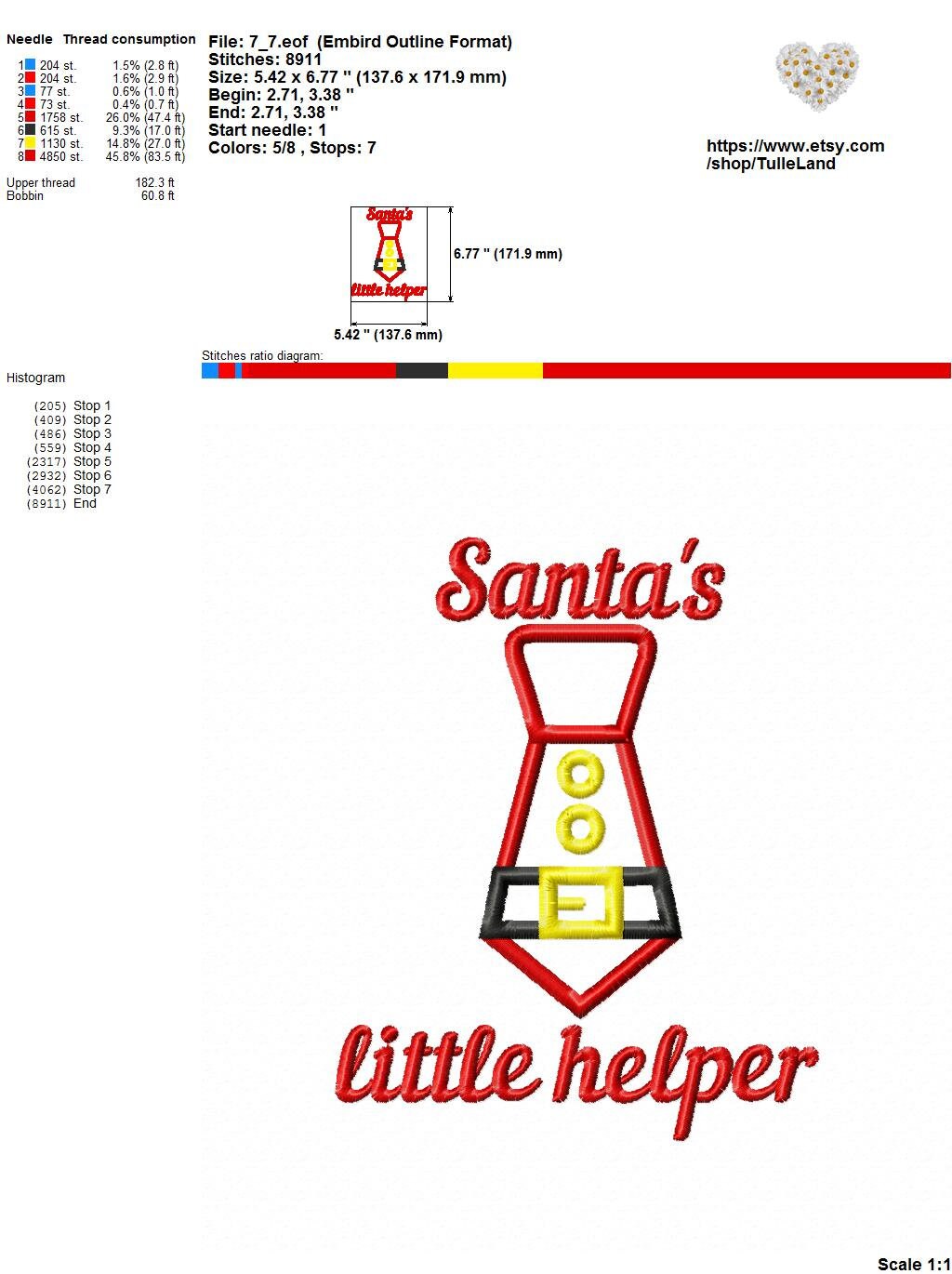 Santas helper Machine embroidery design 10 Santas helper Machine embroidery design - Image 10