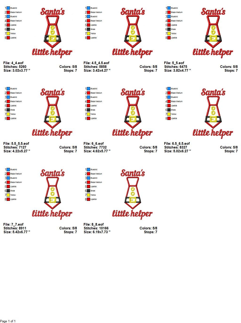 Santas helper Machine embroidery design 3 Santas helper Machine embroidery design - Image 3