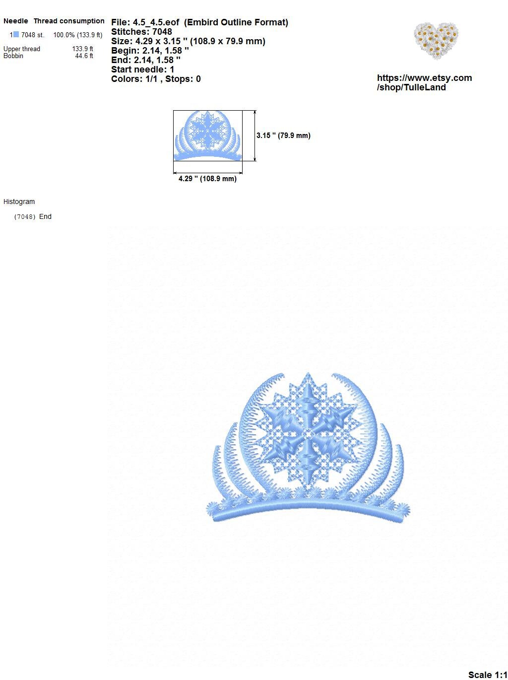 Christmas snowflake Crown Snow Machine embroidery design 9 Christmas snowflake Crown Snow Machine embroidery design - Image 9