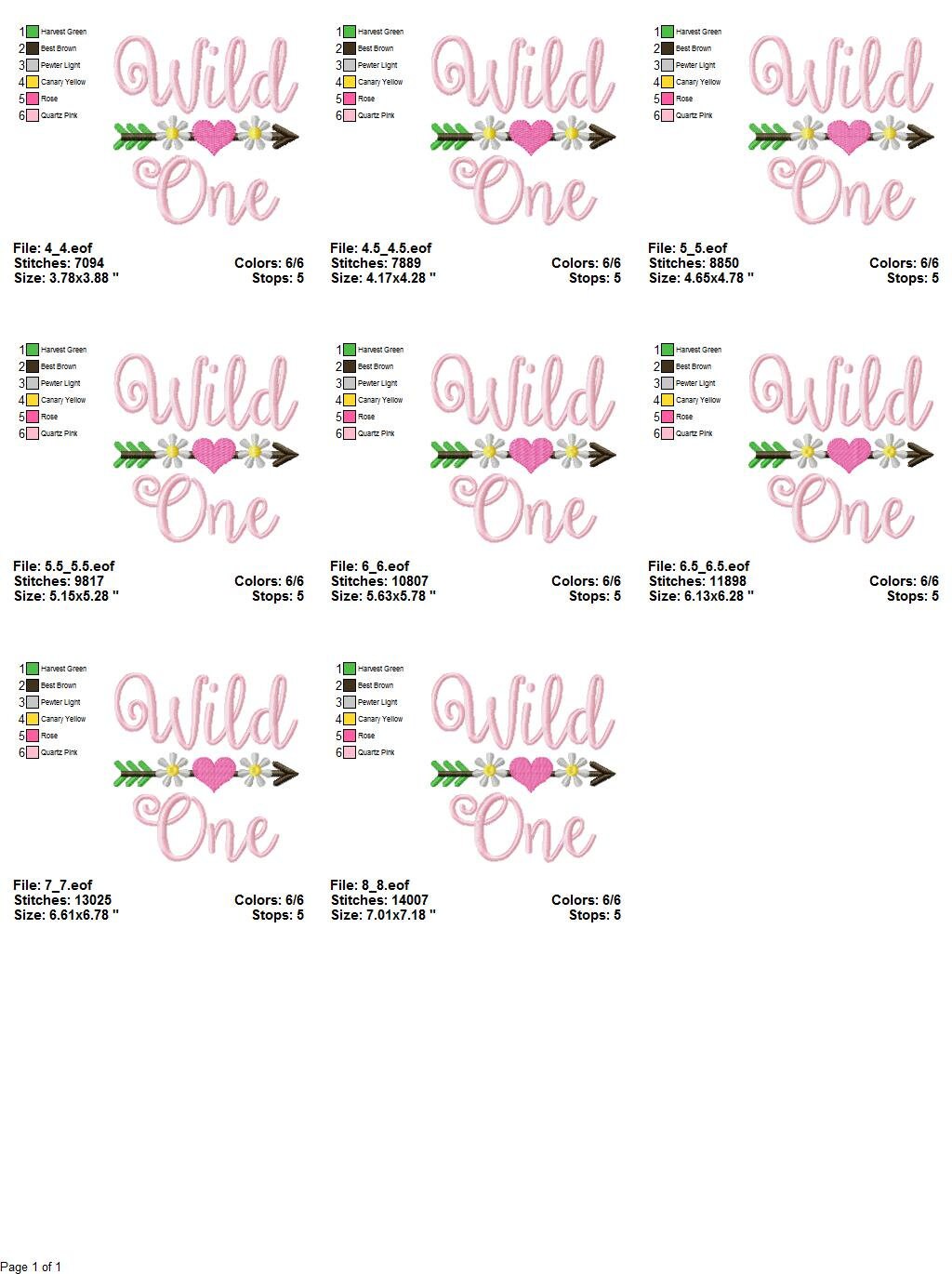 Wild One First Birthday Machine embroidery design 2 Wild One First Birthday Machine embroidery design - Image 2