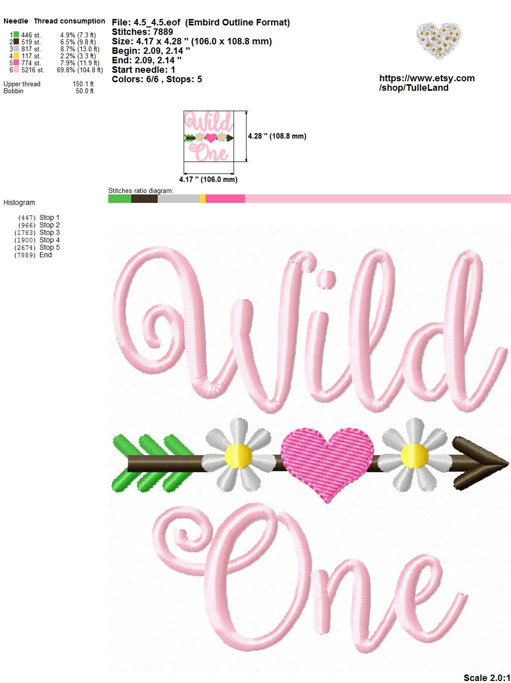 Wild One First Birthday Machine embroidery design 9 Wild One First Birthday Machine embroidery design - Image 9