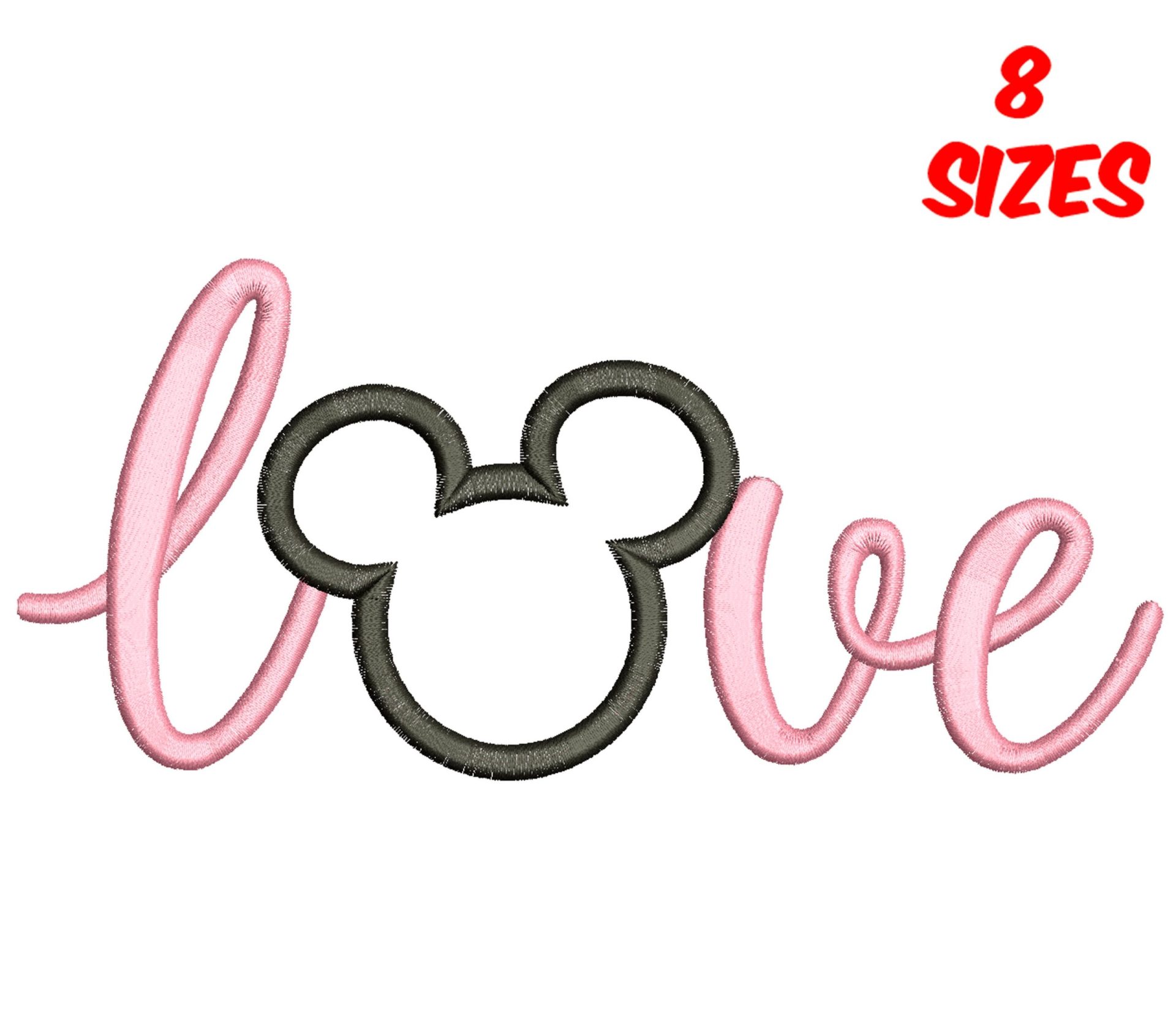 Valentine Day Love Miss Mouse Machine embroidery design 3 Valentine Day Love Miss Mouse Machine embroidery design - Image 3