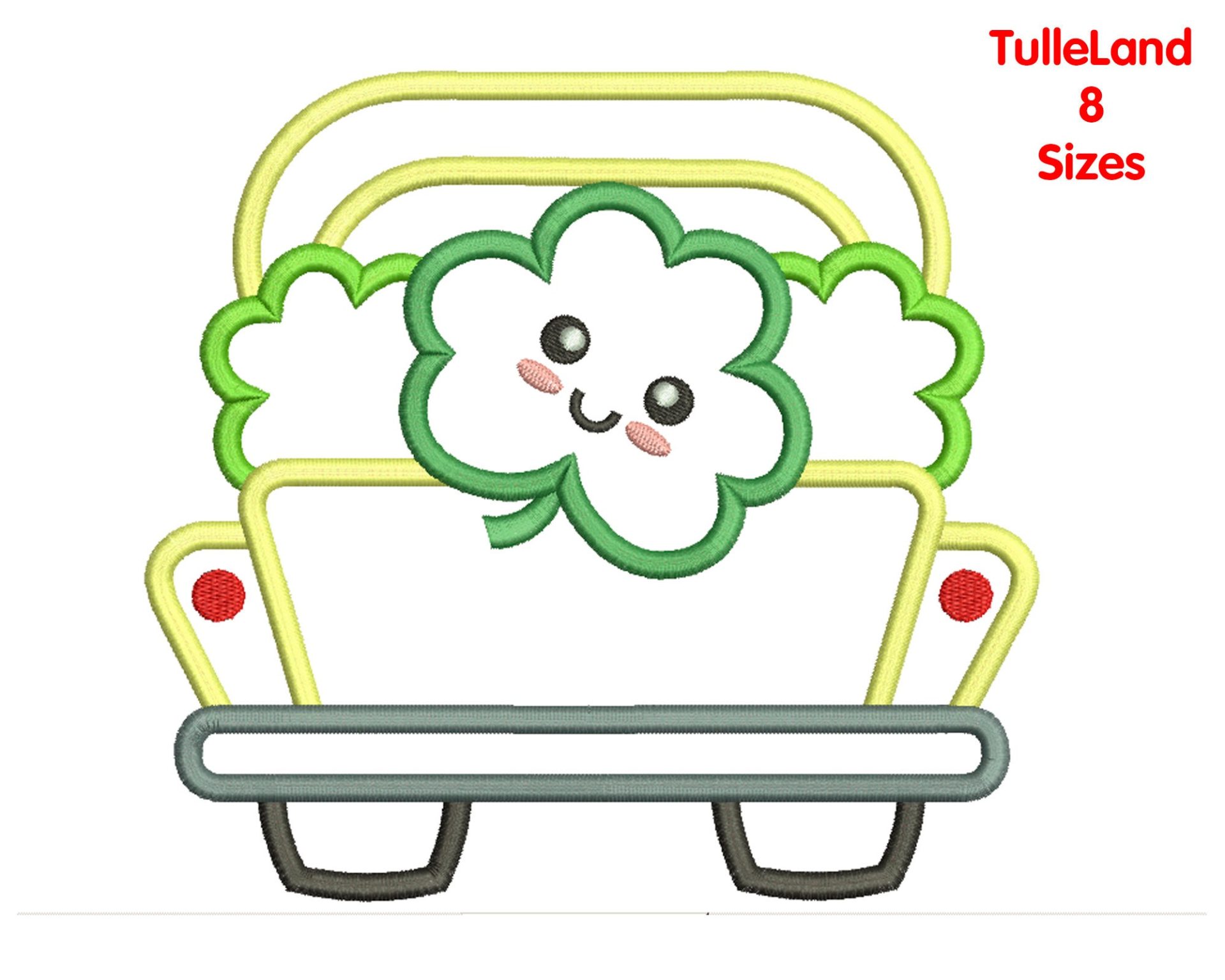 St Patrick Day Truck Shamrock Machine embroidery design 2 St Patrick Day Truck Shamrock Machine embroidery design - Image 2