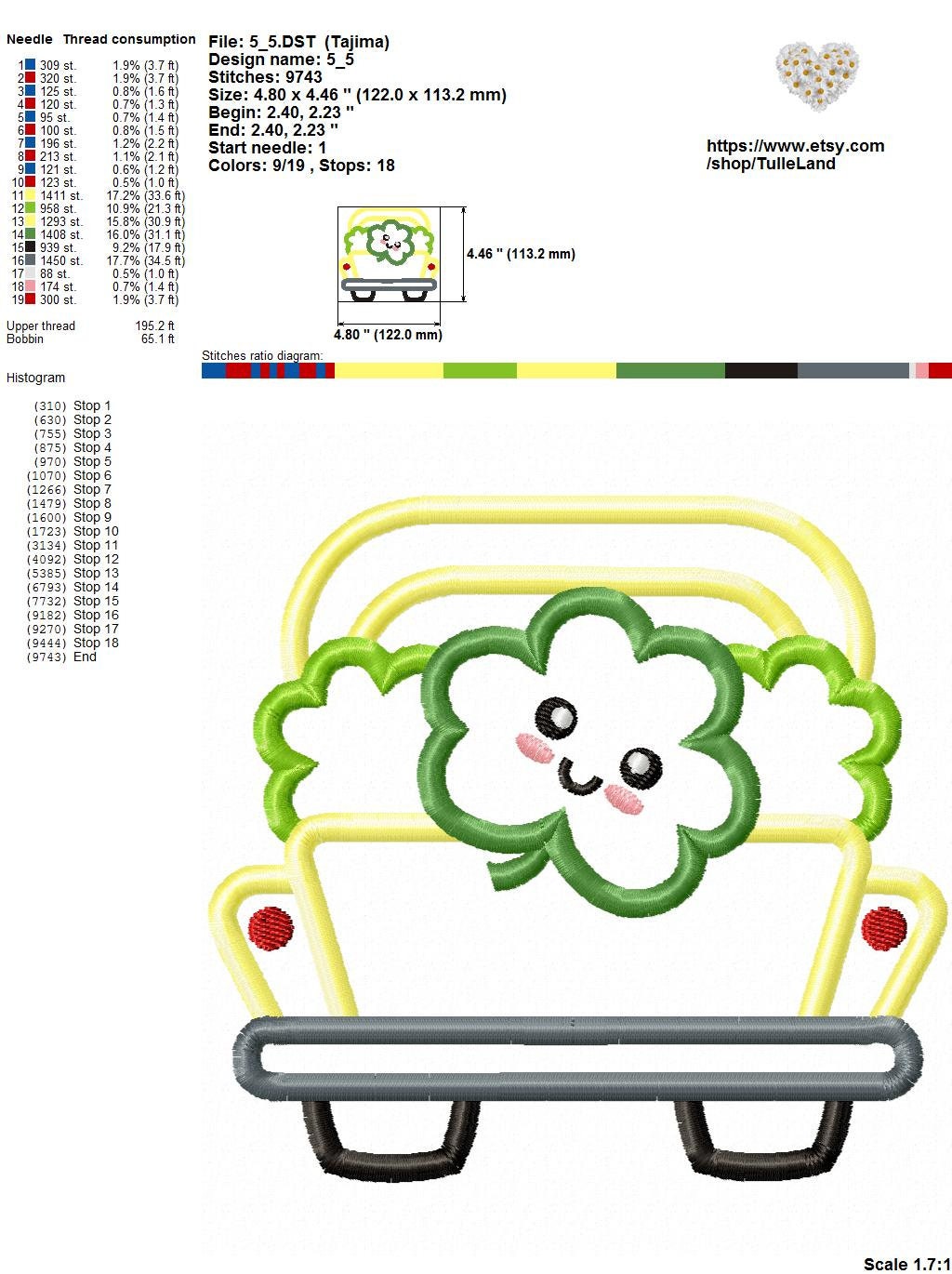 St Patrick Day Truck Shamrock Machine embroidery design 9 St Patrick Day Truck Shamrock Machine embroidery design - Image 9
