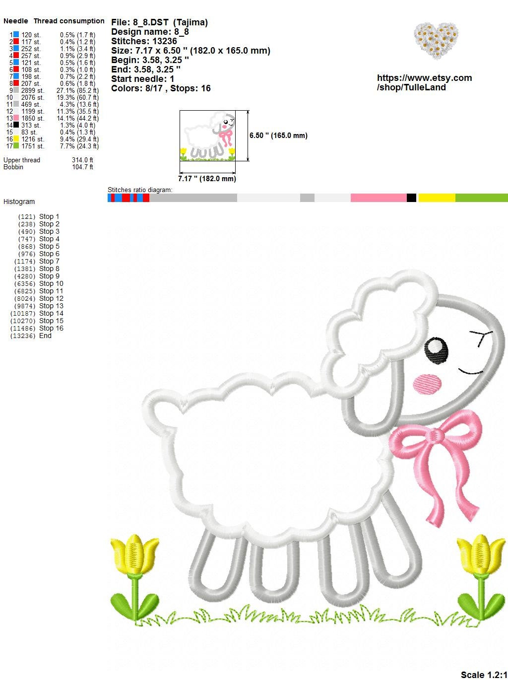 Baby Easter Sheep for girl Machine embroidery design 6 Baby Easter Sheep for girl Machine embroidery design - Image 6