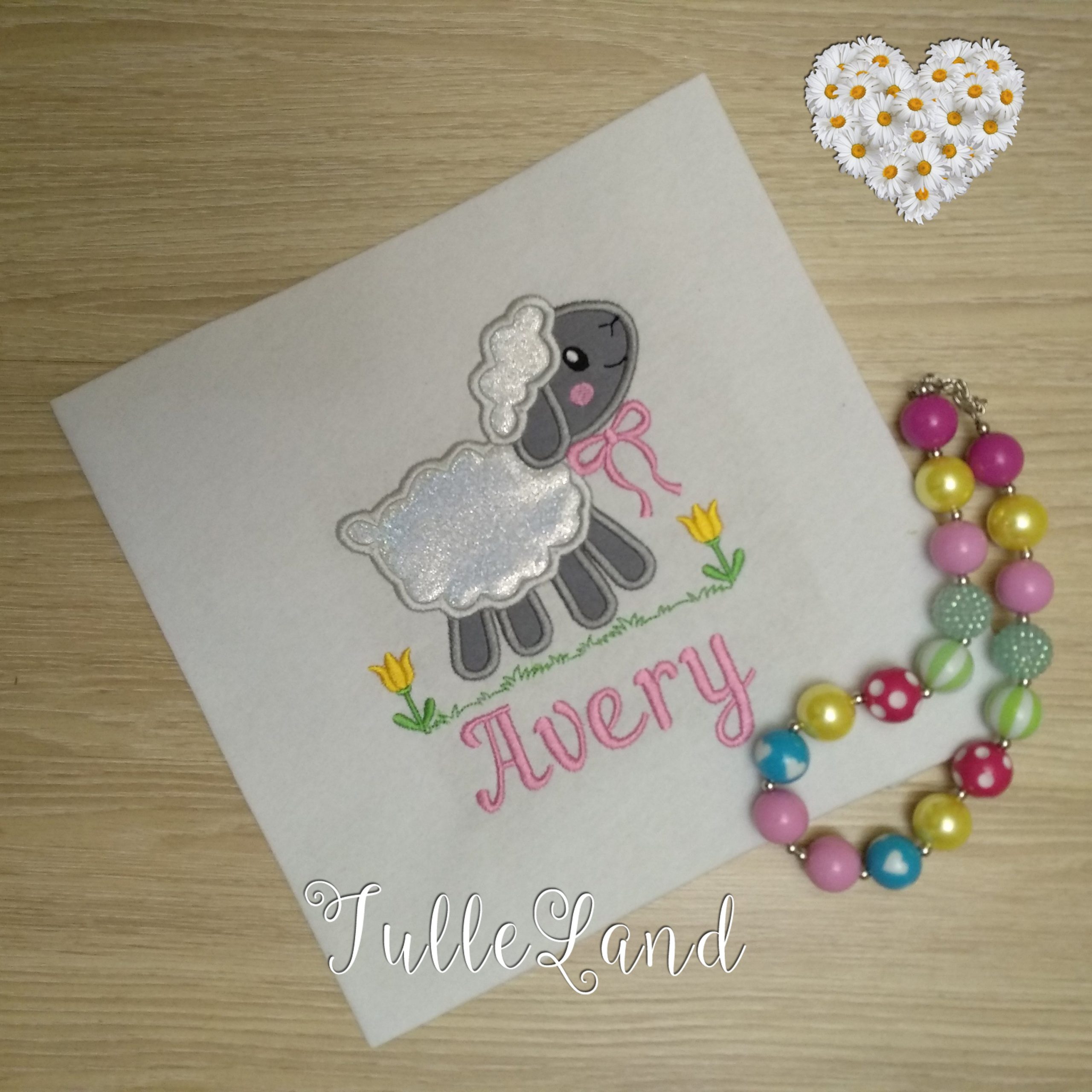 Baby Easter Sheep for girl Machine embroidery design 4 Baby Easter Sheep for girl Machine embroidery design - Image 4