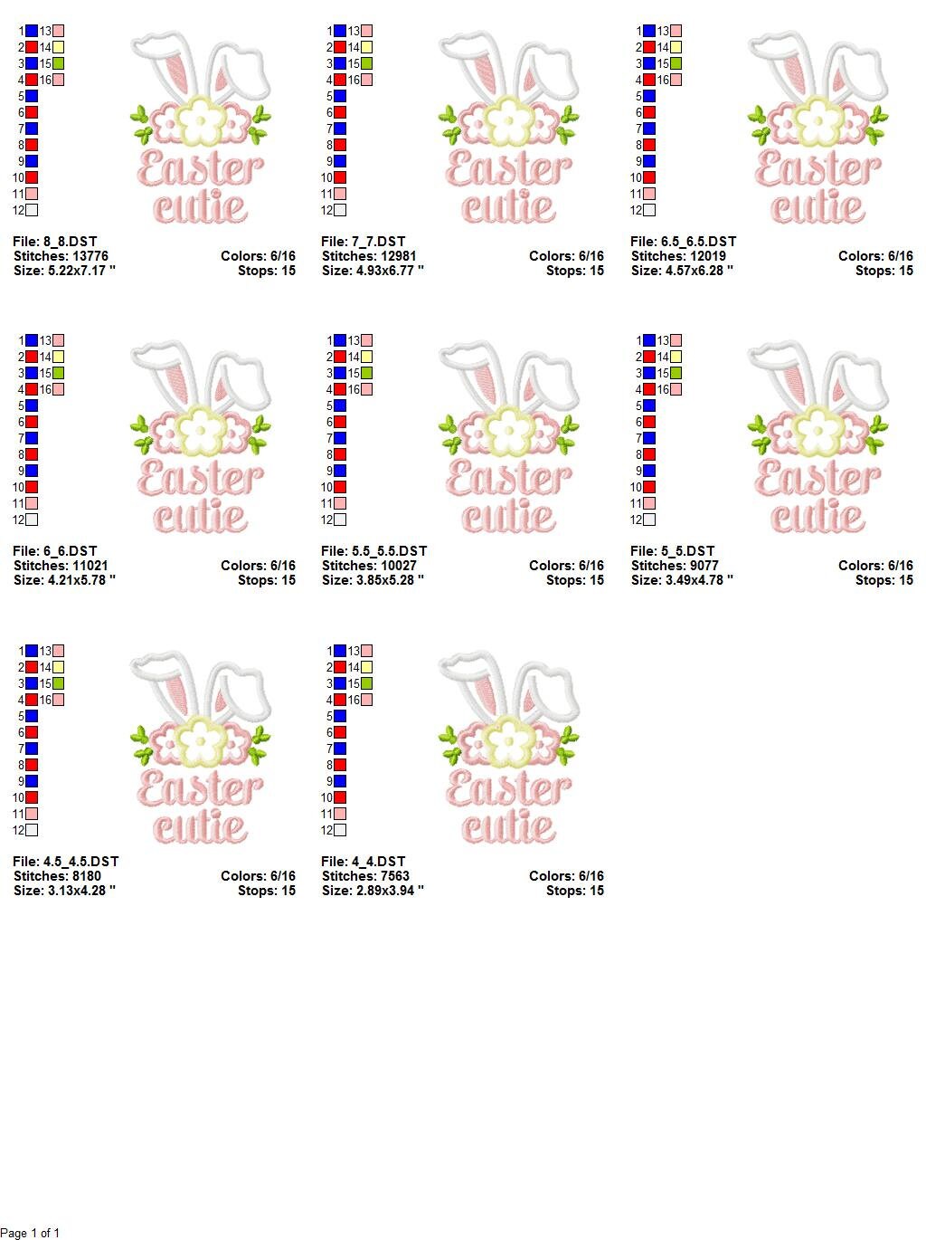 Easter bunny Baby Machine embroidery design 3 Easter bunny Baby Machine embroidery design - Image 3