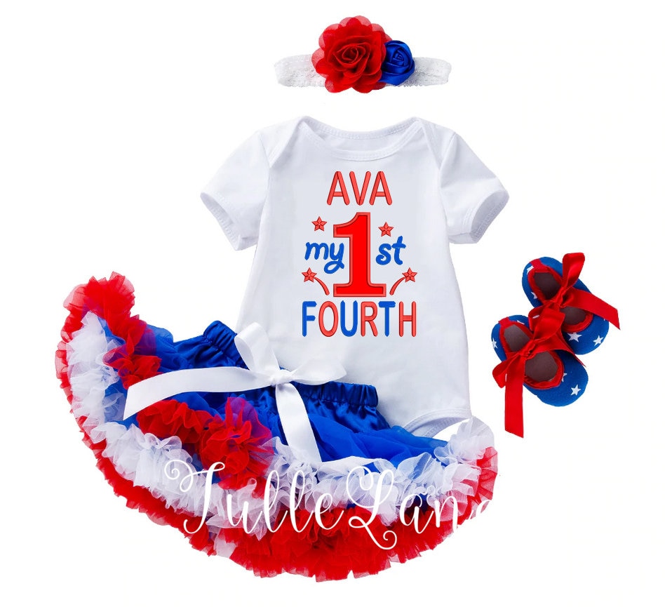 My 1st Fourth of July Red White Machine embroidery design 5 My 1st Fourth of July Red White Machine embroidery design - Image 5