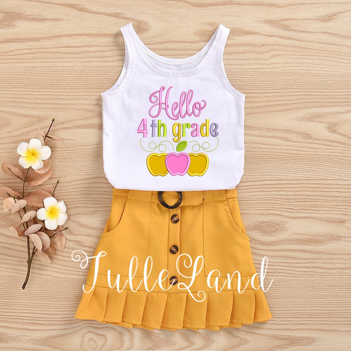 Hello 4th Grade Back To School Machine embroidery design 4 Hello 4th Grade Back To School Machine embroidery design - Image 4