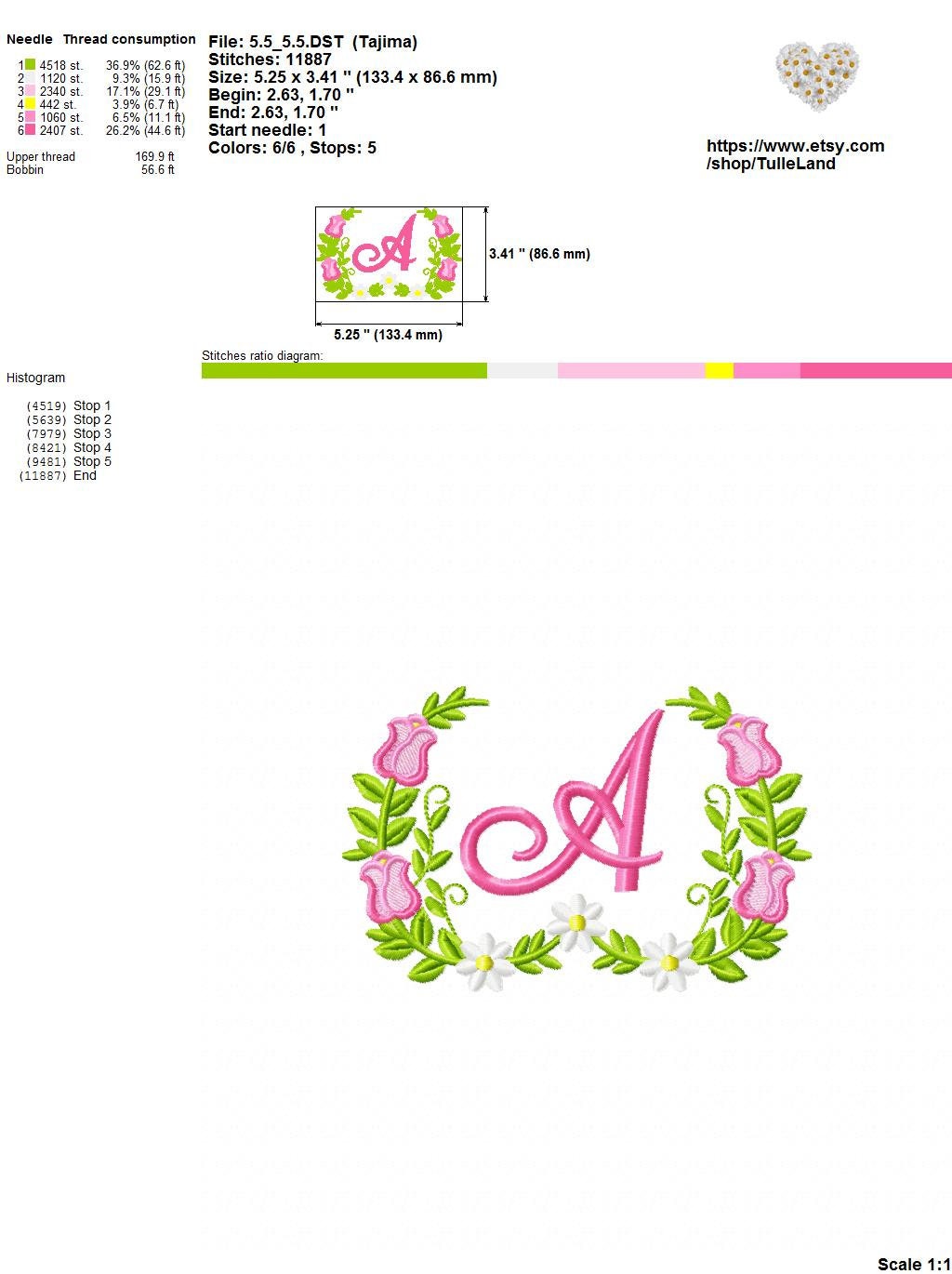 Monogram frame with Crown Embroidery Design - 2 Sizes