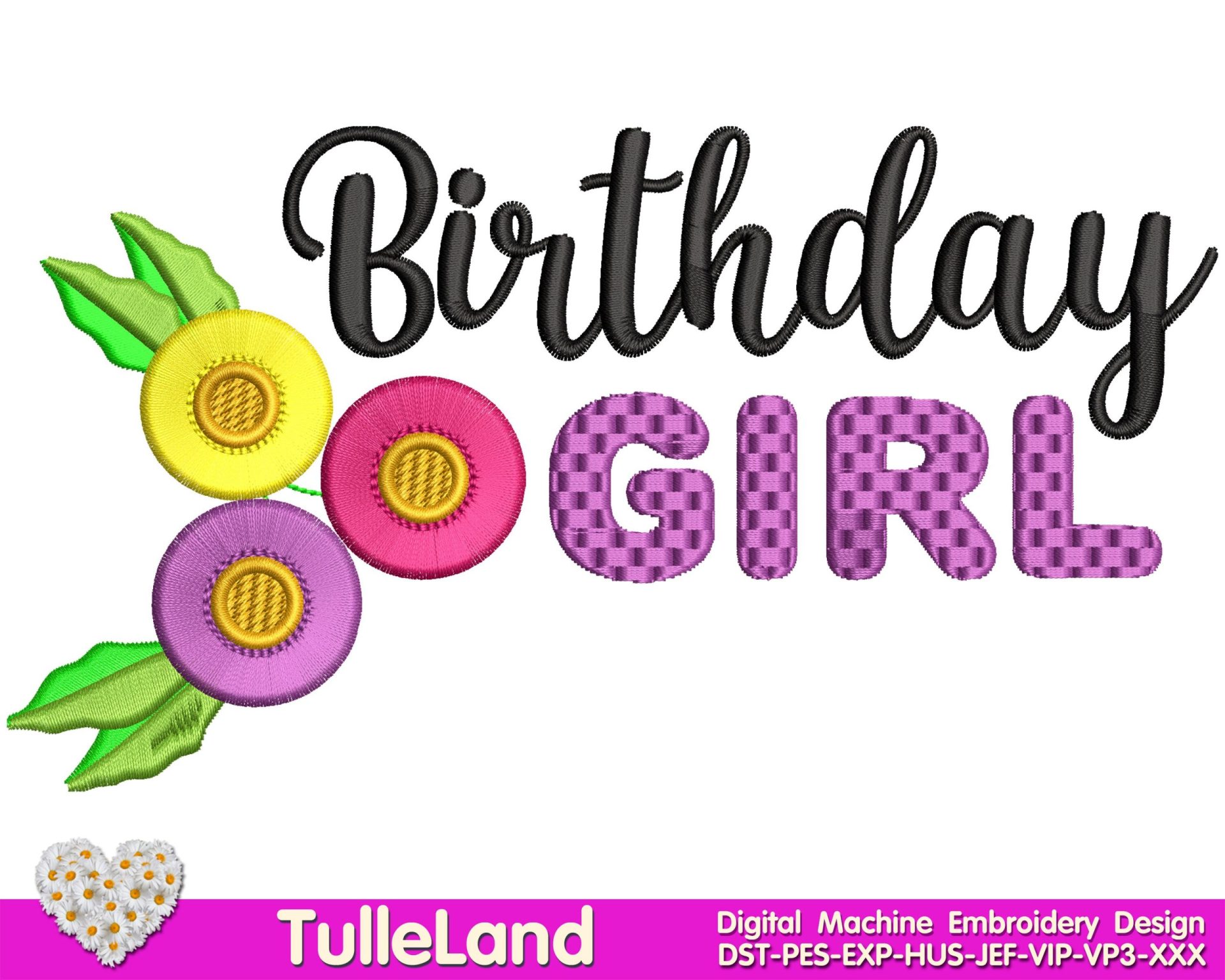 Birthday Girl Princess Machine embroidery design 3 Birthday Girl Princess Machine embroidery design - Image 3