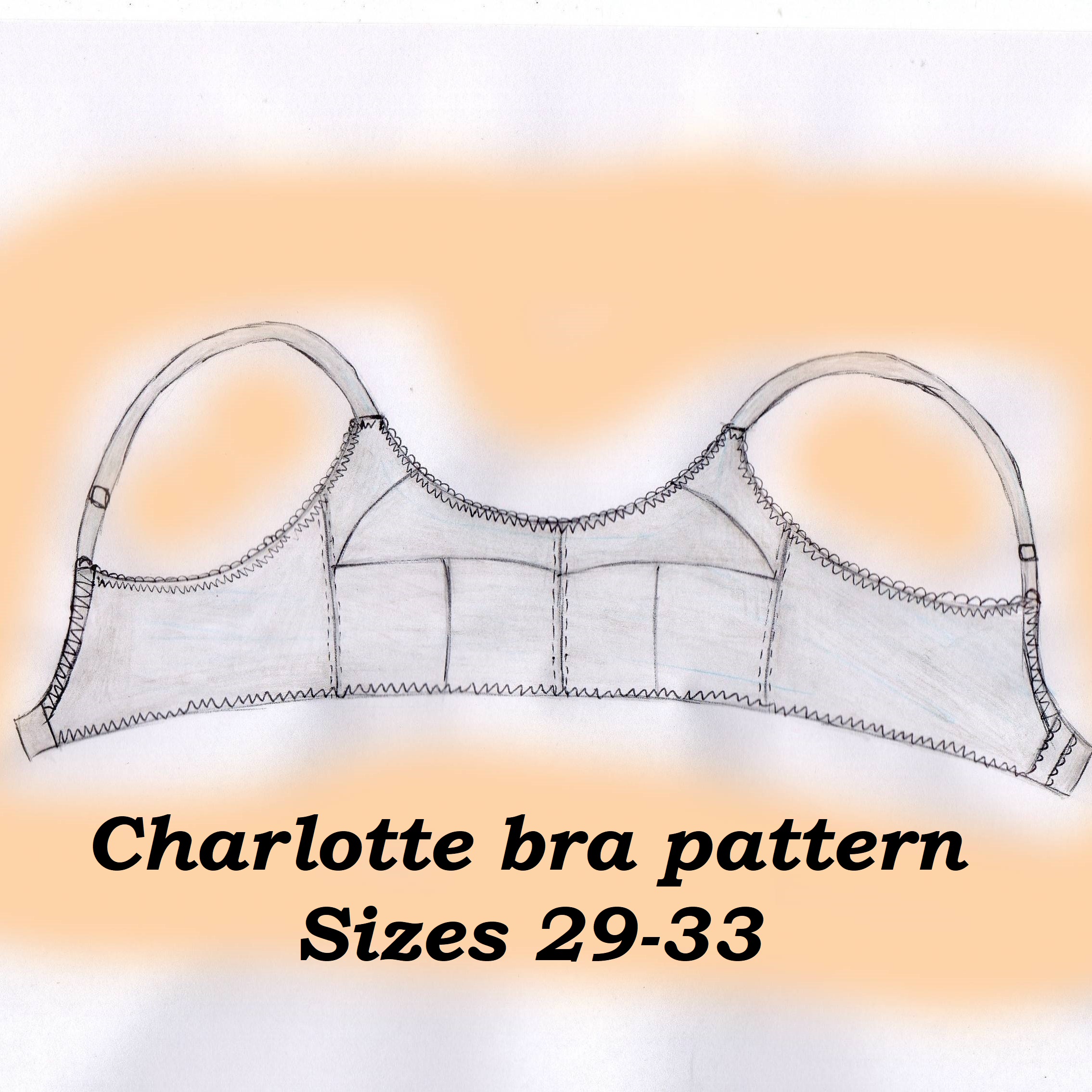 Plus size bra pattern, Wireless bra pattern for large bust