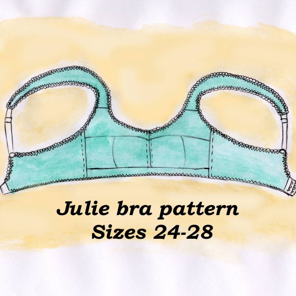 Wireless bra pattern, Wirefree bra pattern, Linen lingerie pattern