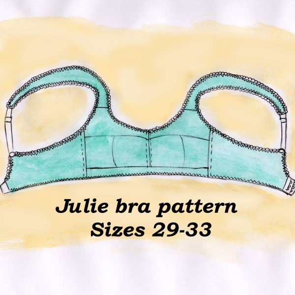 Wireless bra pattern, Wirefree bra pattern, Linen lingerie pattern