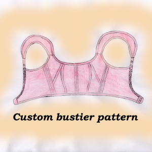 Front lace up bra pattern, Linen bra pattern, Lace up bra