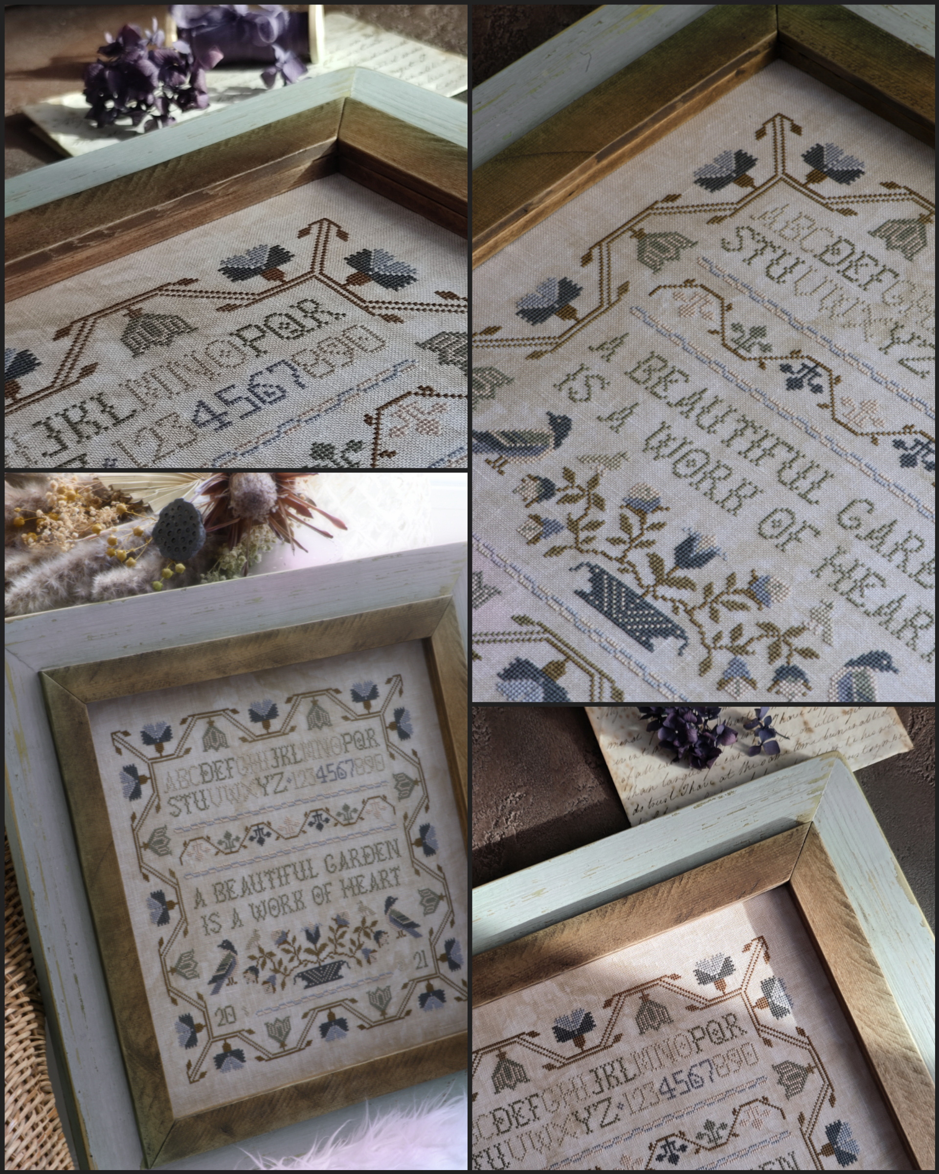 A beautiful garden Sampler Cross stitch pattern PDF 5 a-beautiful-garden-sampler