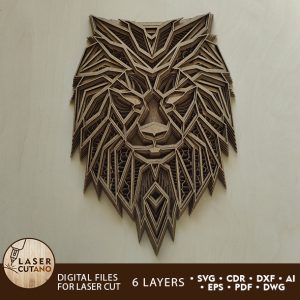 Handmade Marketplace 571 lion laser cut template
