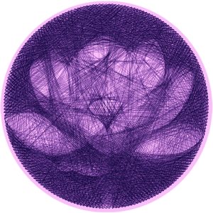 Lotus String art pattern PDF. String art template