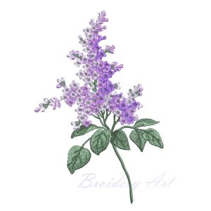 Lilac branch machine embroidery design