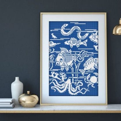 Monochrome Sampler Vintage Cross Stitch PDF