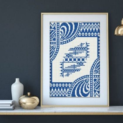 Monochrome Sampler Vintage Cross Stitch PDF