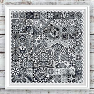 Crealandia - Handmade Marketplace 159 sampler gray squares