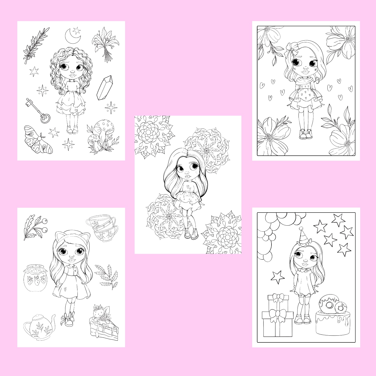 Beautiful Girls Coloring Pages - page 2