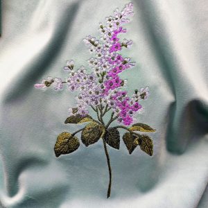 Lilac branch machine embroidery design