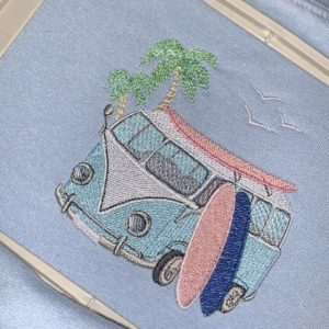 Camper Bus embroidery design