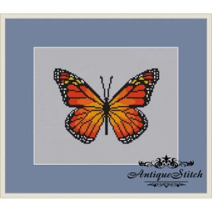 Butterfly Cross Stitch 2 Pattern PDF Modern Funny Insect Color