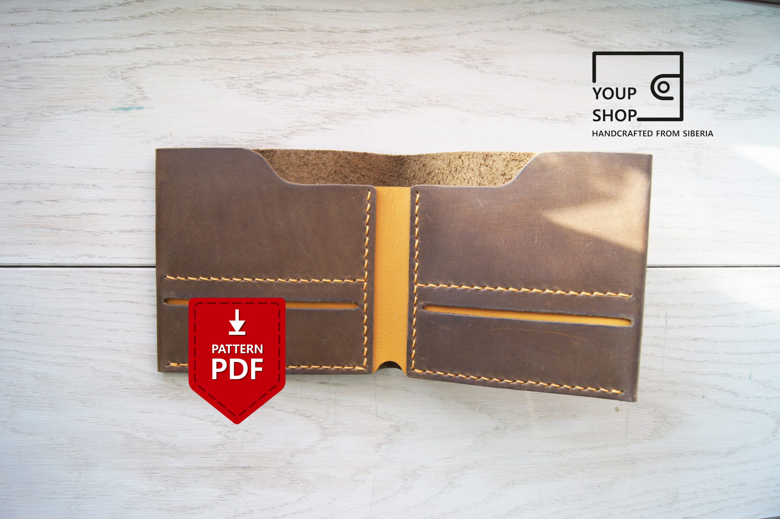 Diy Pdf Leather Wallet Bifold Wallet Pattern Pdf Pattern 