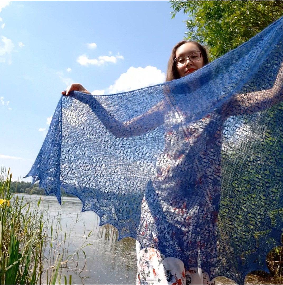 Blue Lace Shawl