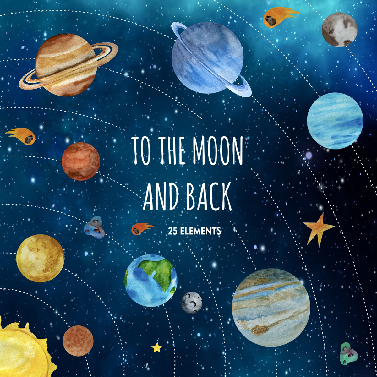 planets in the solar system clipart