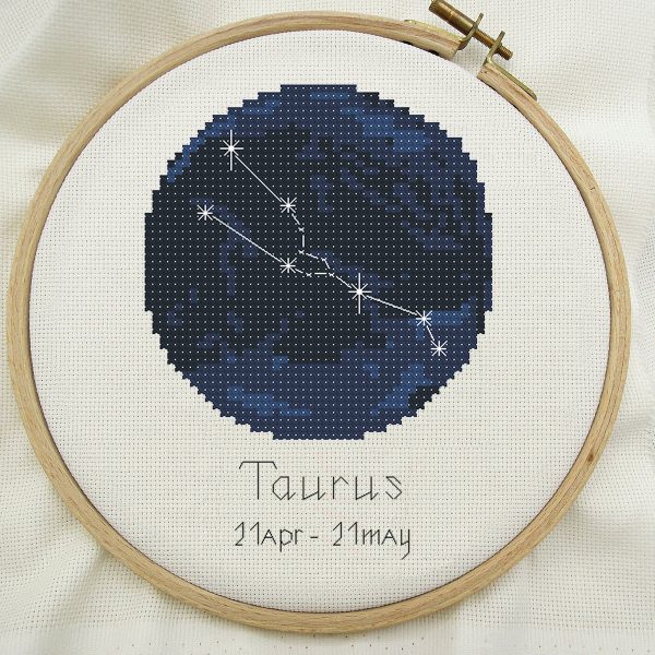 Taurus Zodiac Sign Constellation cross stitch pattern PDF