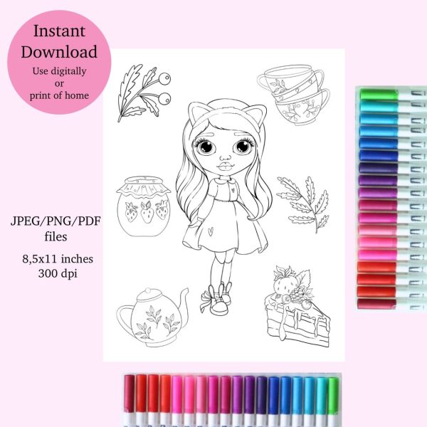 doll coloring page