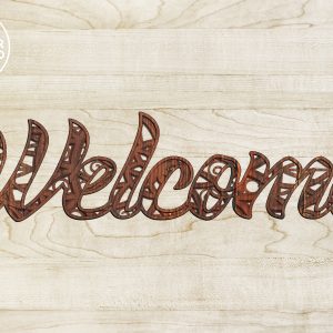 WELCOME – Multilayer Laser Cut Template